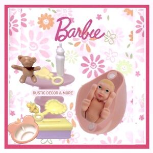 Barbie Happy Family Pregnant Midge Magnetic Belly Baby Bump And Accessories